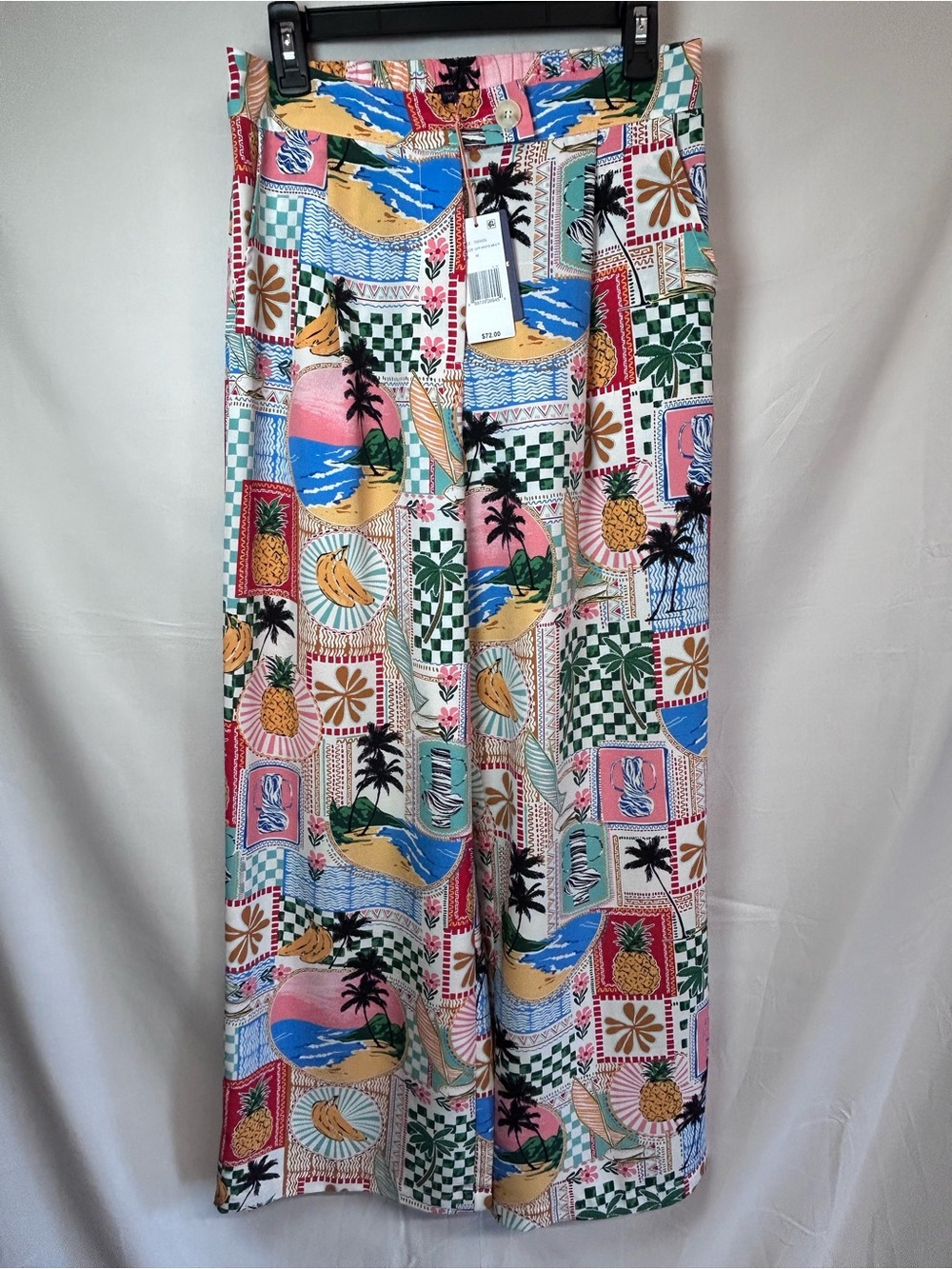 Skies Are Blue Tropical Print Resort wear, Cruise wear, Wide Leg Pants NWT